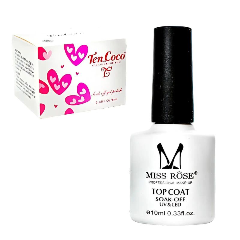 Top Coat MISS ROSE empaque blanco 10ml