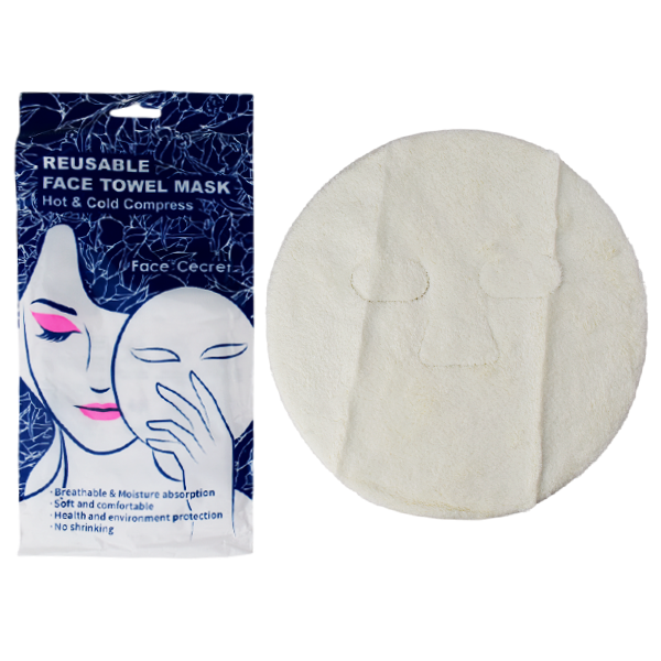 Mascarilla facial reutilizable comprensa de calor y frio face secret