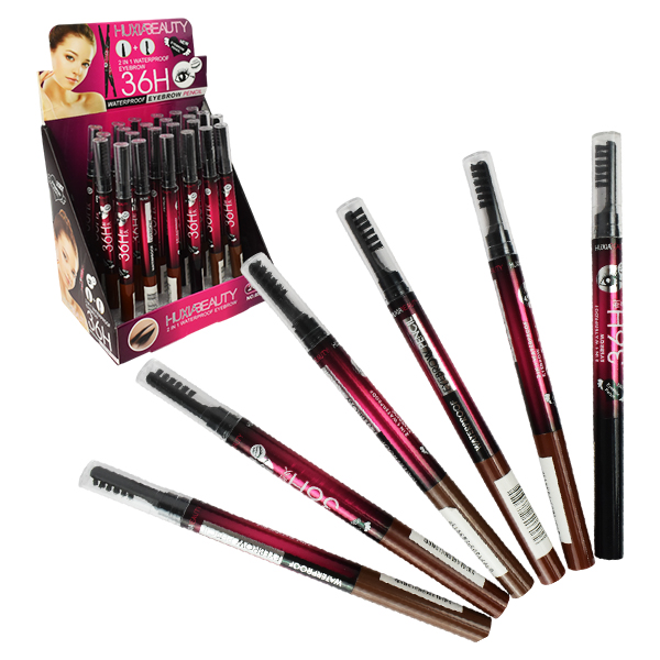 Delineador Para Cejas Con Cepillo en Tonos Cafes Huxiabeauty