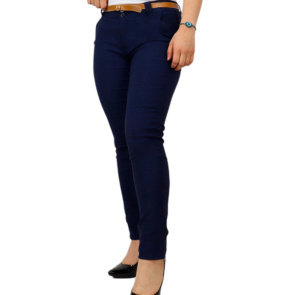 Pantalón de gabardina con cincho de mujer Zauco Jeans