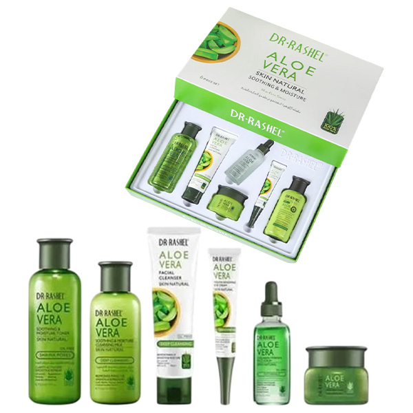Kit de 6 piezas aloe vera skin natural calmante e hidratante - DR RASHEL