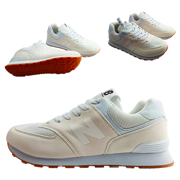 Tenis New Balance para unisex color crema detalles blancos tallas surtidas