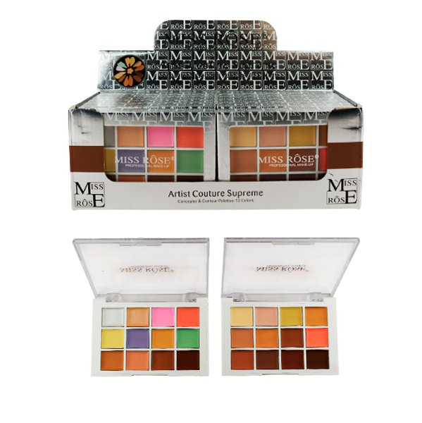 Contornos para ojos de 12 colores  - Miss Rose