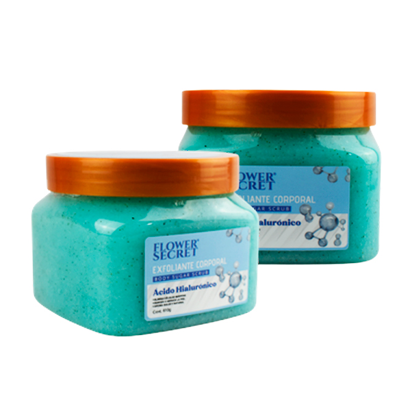 Exfoliante corporal sugar scrub ácido hialurónico - Flower Secret