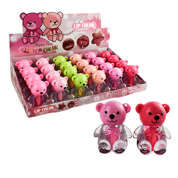 Brillo labial en presentación de oso - HuxiaBeauty