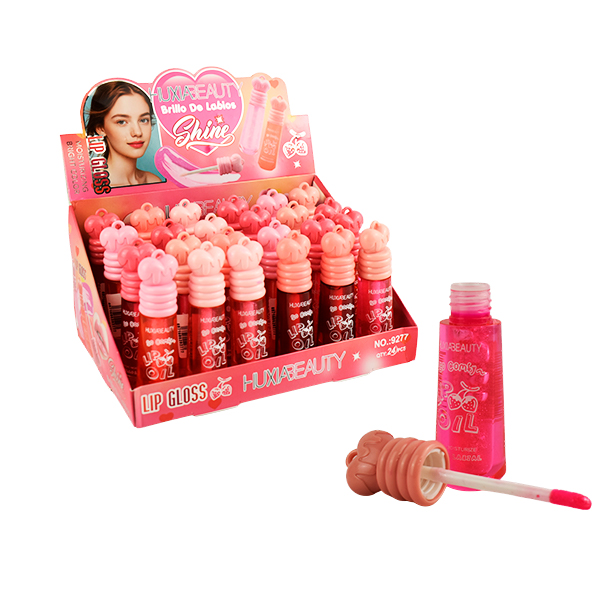 Brillo labial con diseño de tapa de corazón - HuxiaBeauty