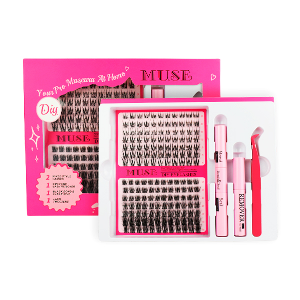 Kit rosa de pestañas de ramito - Muse