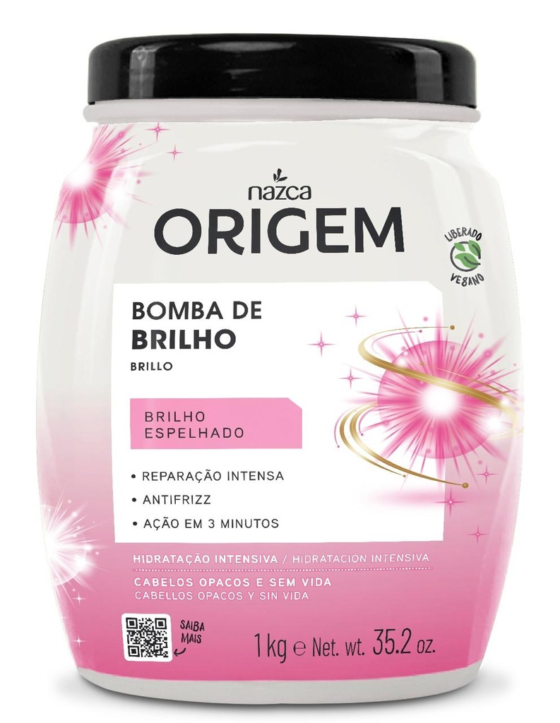 Tratamiento capilar de bomba de brilho