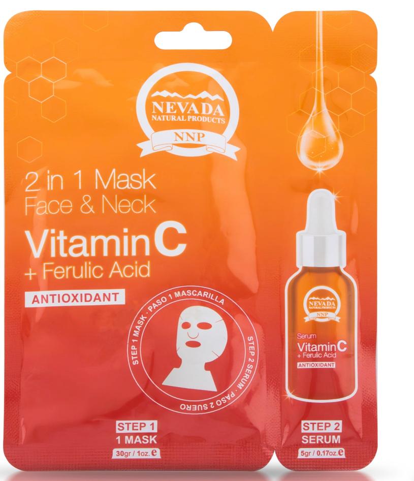 Mascarilla facial 2 en 1 para rostro y cuello - Nevada
