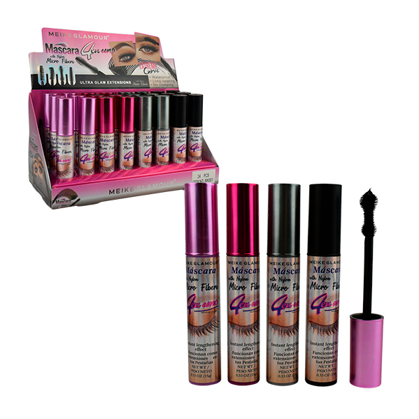 Máscara para pestañas 4 en 1 microfibras - Meike Glamour