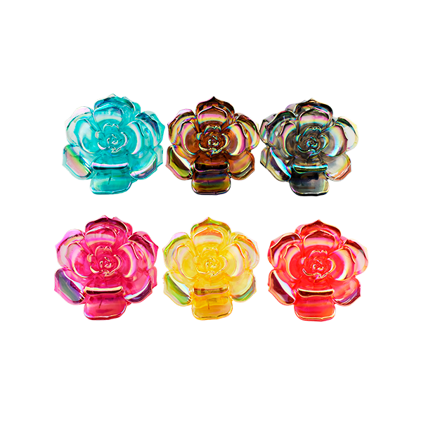 Ganchos para el cabello en forma de rosa tornasol