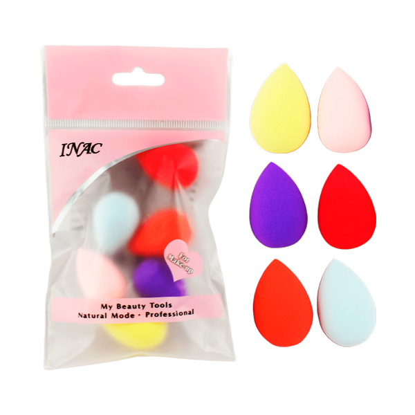 Set de 6 mini esponjas de colores - INAC