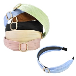 [2023070305705] Diadema Con Lineas Con Broche Adiamantado Colores Surtidos