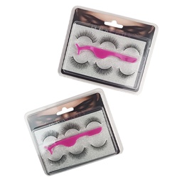[6915645503028] Set de pestañas de 3 pares con aplicador-  Rukabeauty