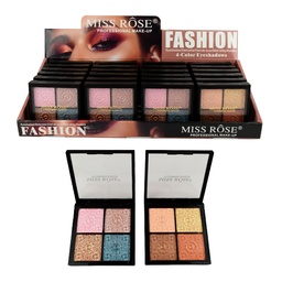 [6953743327153] Sombras para ojos fashion 4 colores - Miss Rose